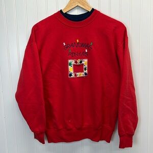 Vintage 90’s Grandma Double Collar Sweatshirt Embroidered ‘Grandma’s Pin-ups’ Md